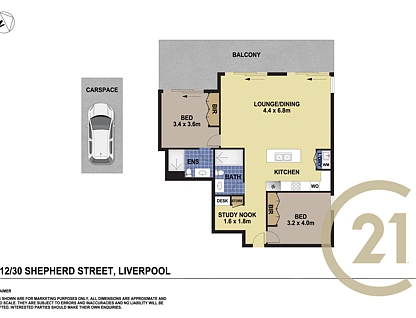 1312/30 Shepherd Street, Liverpool, South Western Suburbs, 2 ห้องนอน, 2 ห้องน้ำ, Apartment