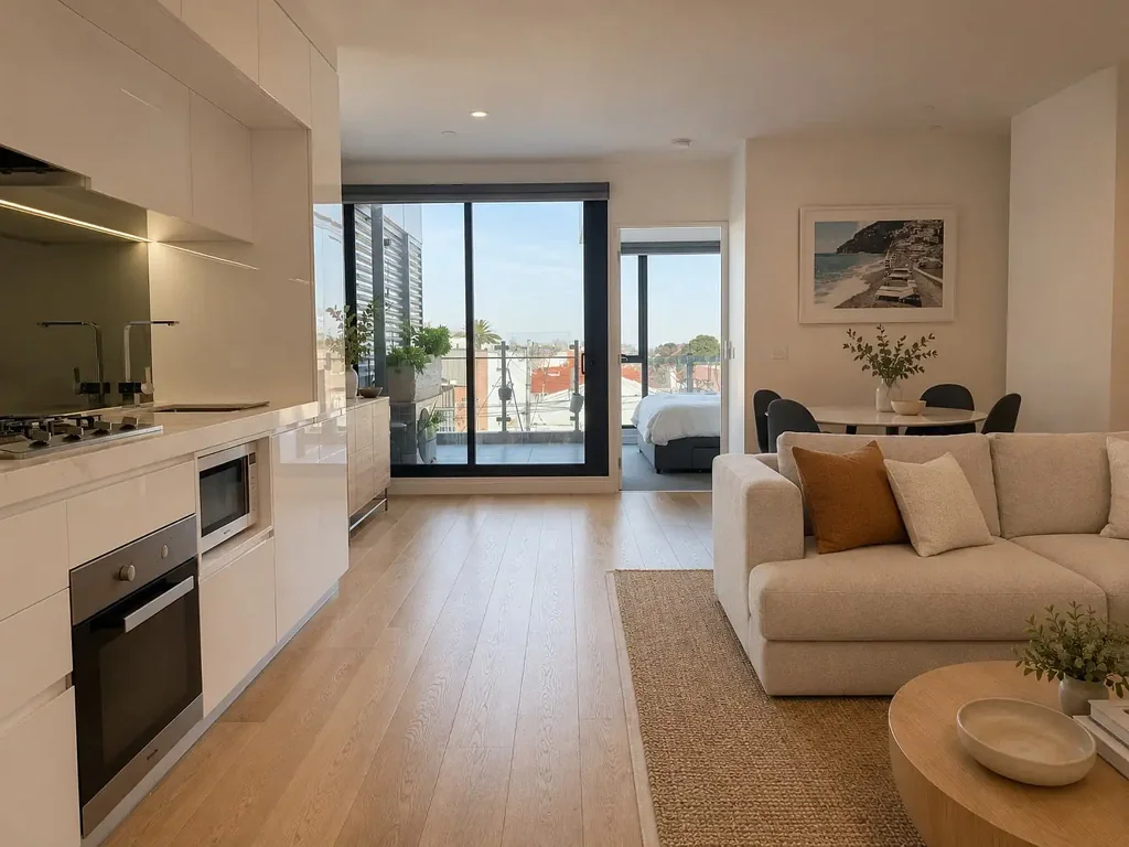 Elsternwick 1房 Elana公寓 采光充足 开放式布局 高品质装修 私人阳台 便利生活 中心地段 安全停车 Contemporary Living in the Heart of Elsternwick