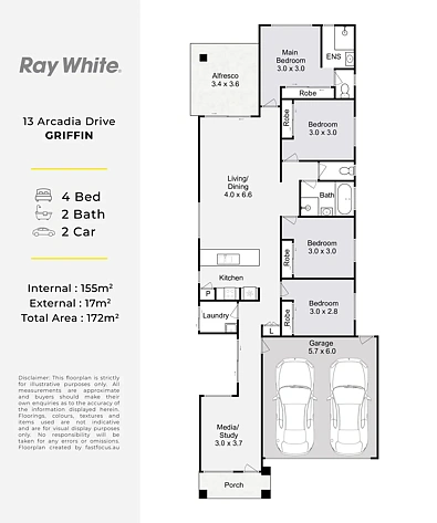 13 Arcadia Drive, Griffin, QLD 4503, 4 Bedrooms, 2 Bathrooms, House