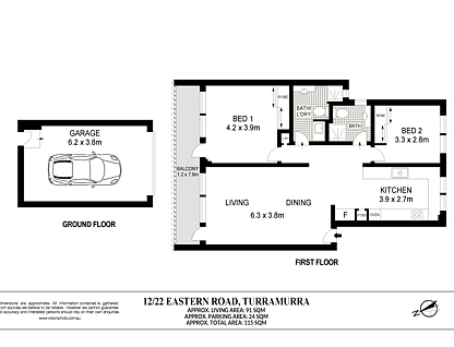 12/22 Eastern Road, Turramurra, Upper North Shore, 2 침실, 2 욕실, Apartment