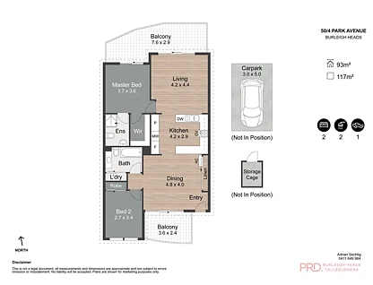 50/4 Park Avenue, Burleigh Heads, QLD 4220, 2房, 2浴, Apartment