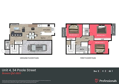 4/34 Poole Street, Bowen, QLD 4805, 3 slaapkamers, 2 badkamers, Townhouse