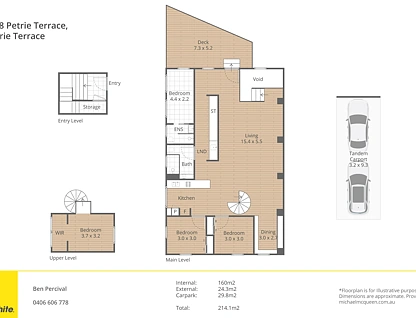 11/8 Petrie Terrace, Petrie Terrace, Brisbane - Inner City Region, 4 غرف, 2 حمامات, Apartment
