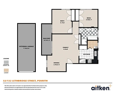 32/132 Lethbridge Street, Penrith, NSW 2750, 2 phòng ngủ, 1 phòng tắm, Unit