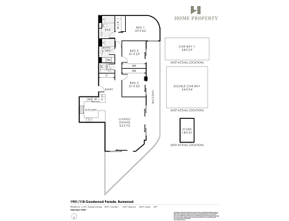 1901/118 Goodwood Parade, Burswood, South East Perth, 3 침실, 2 욕실, Apartment