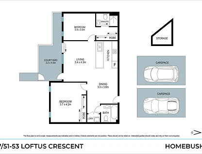 7/51-53 Loftus Crescent, Homebush, Inner West, 2 રૂમ, 2 બાથરૂમ, Apartment