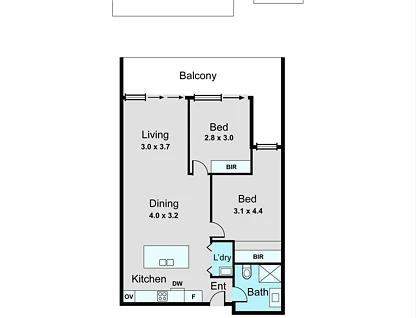 105/186 Bay Street, Brighton, Bayside, 2 ਕਮਰੇ, 1 ਬਾਥਰੂਮ, Apartment