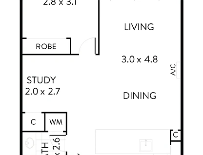 1208/51 Homer Street, Moonee Ponds, VIC 3039, 1房, 1浴, 公寓