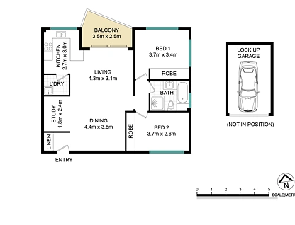 12/9-15 Rokeby Road, Abbotsford, Inner West, 2部屋, 1バスルーム, Apartment
