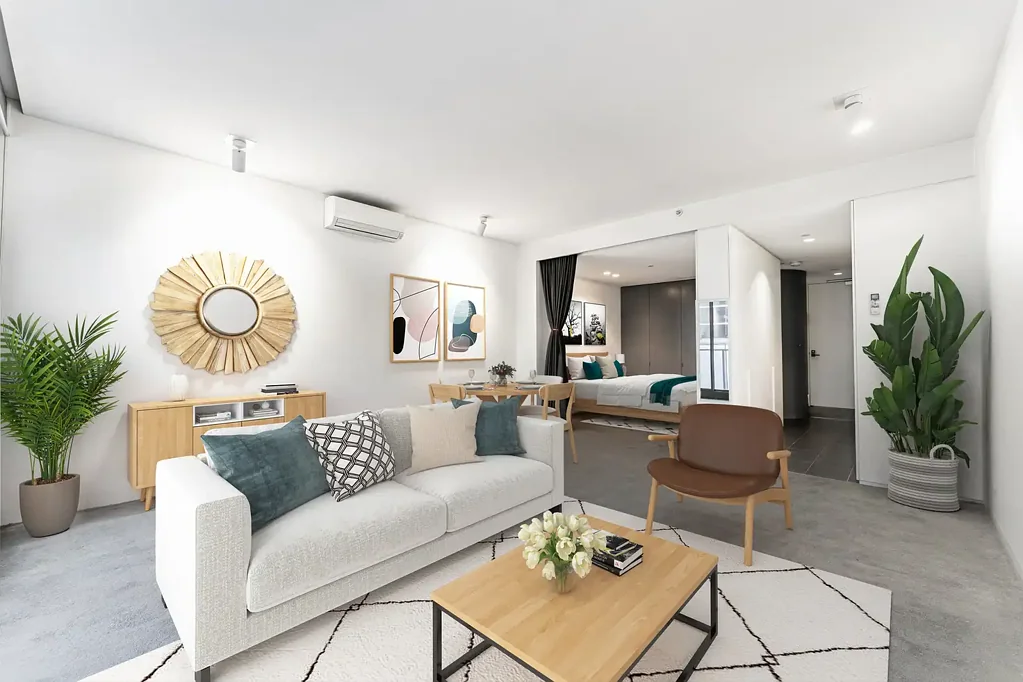 Prahran 1房 King St步行街区 时尚一居室 充足储物 现代装修 社区屋顶露台 Sleek One-Bedroom Haven with Rooftop Access