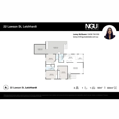 22 Lawson Street, Leichhardt, QLD 4305, 3 Bedrooms, 1 Bathrooms, House