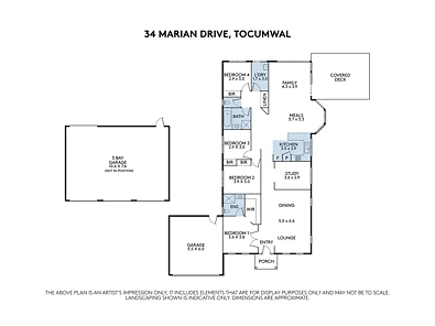 34 Marian Dr, Tocumwal, NSW 2714, 4 Bedrooms, 2 Bathrooms, House