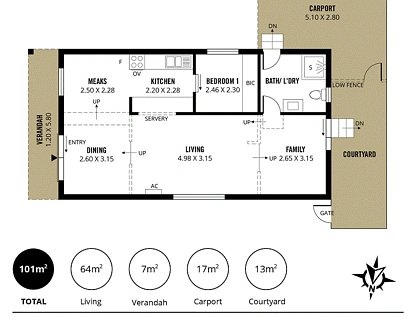 Cabin 17 1/304 Bains Road,, Woodcroft, Southern Adelaide, 1 कमरे, 1 बाथरूम, House