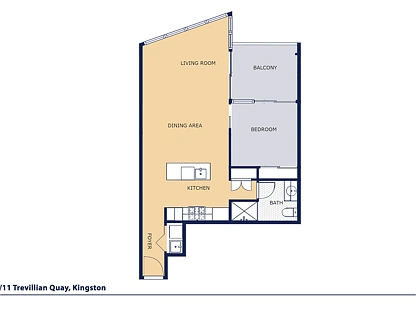 114/11 Trevillian Quay, Kingston, Inner South, 1 침실, 1 욕실, Apartment
