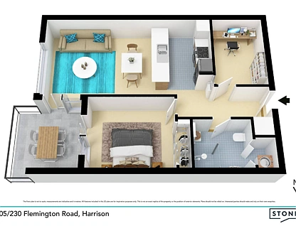 105/230 Flemington Road, Harrison, Gungahlin District, 2 રૂમ, 1 બાથરૂમ, Apartment