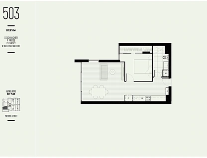 503/360 Lygon Street, Brunswick East, North Melbourne, 1 कमरे, 1 बाथरूम, Apartment