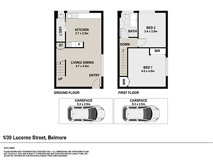 1/39 Lucerne Street, Belmore, South Western Suburbs, 2房, 1浴, Apartment