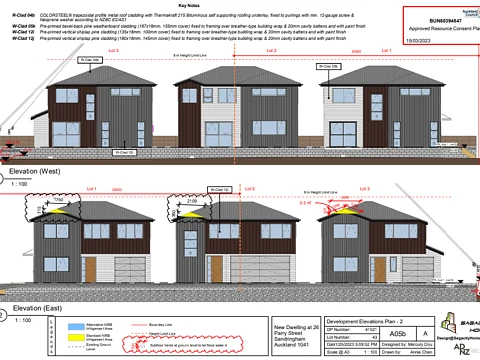 Sandringham 3部屋 Resource Consent Approved For 3 STANDALONE HOUSES