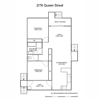 2/76 Queen Street, Grafton, NSW 2460, 2 Bedrooms, 1 Bathrooms, Unit