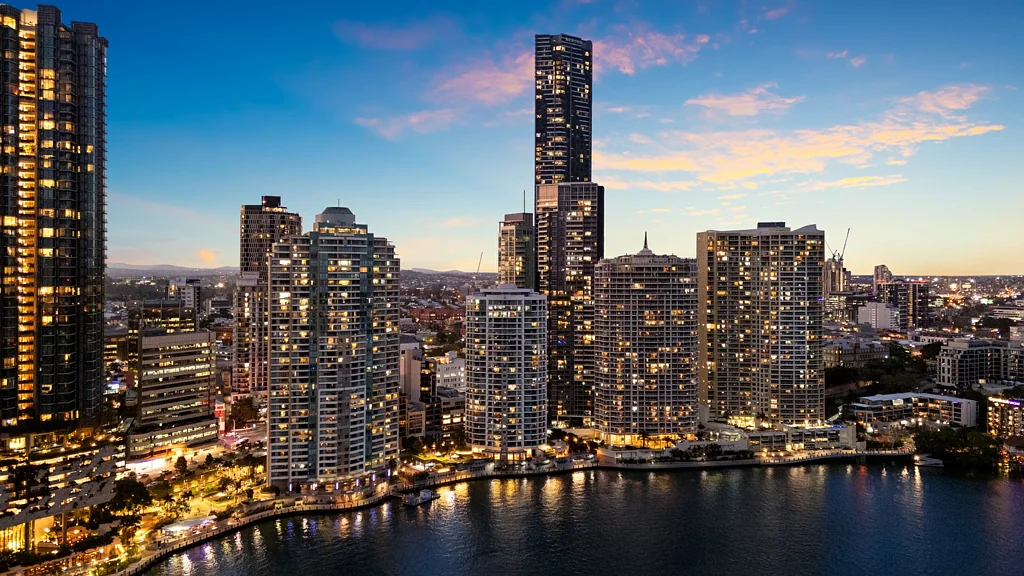 Brisbane City 3ਬੈੱਡਰੂਮ Panoramic Riverfront Living in Skyline Apartments