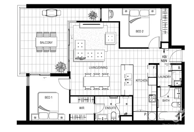 2305/30 Johnston Street, Bulimba, QLD 4171, 2 slaapkamers, 2 badkamers, Apartment