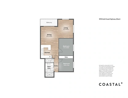 6/1976 Gold Coast Highway, Miami, Gold Coast, 2房, 1浴, Apartment