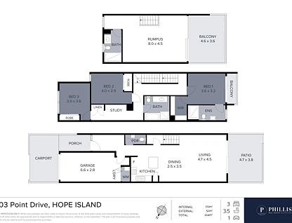 5103 Point Drive, Hope Island, Gold Coast, 3 phòng ngủ, 3 phòng tắm, Townhouse