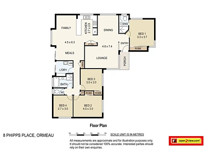 8 Phipps Place, Ormeau, QLD 4208, 4房, 2浴, House
