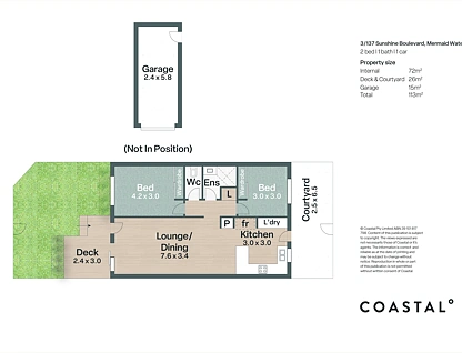 3/137 Sunshine Boulevard, Mermaid Waters, Gold Coast, 2 phòng ngủ, 1 phòng tắm, Apartment
