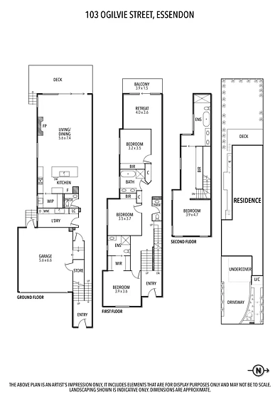 103 Ogilvie St, Essendon, VIC 3040, 4 Bedrooms, 3 Bathrooms, House