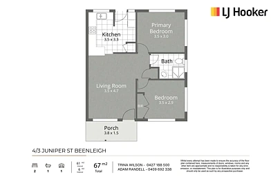 4/3 Juniper Court, Beenleigh, QLD 4207, 2 slaapkamers, 1 badkamers, Unit