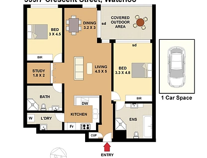 539/28 Danks Street, Waterloo, Eastern Suburbs, 2 침실, 2 욕실, Apartment