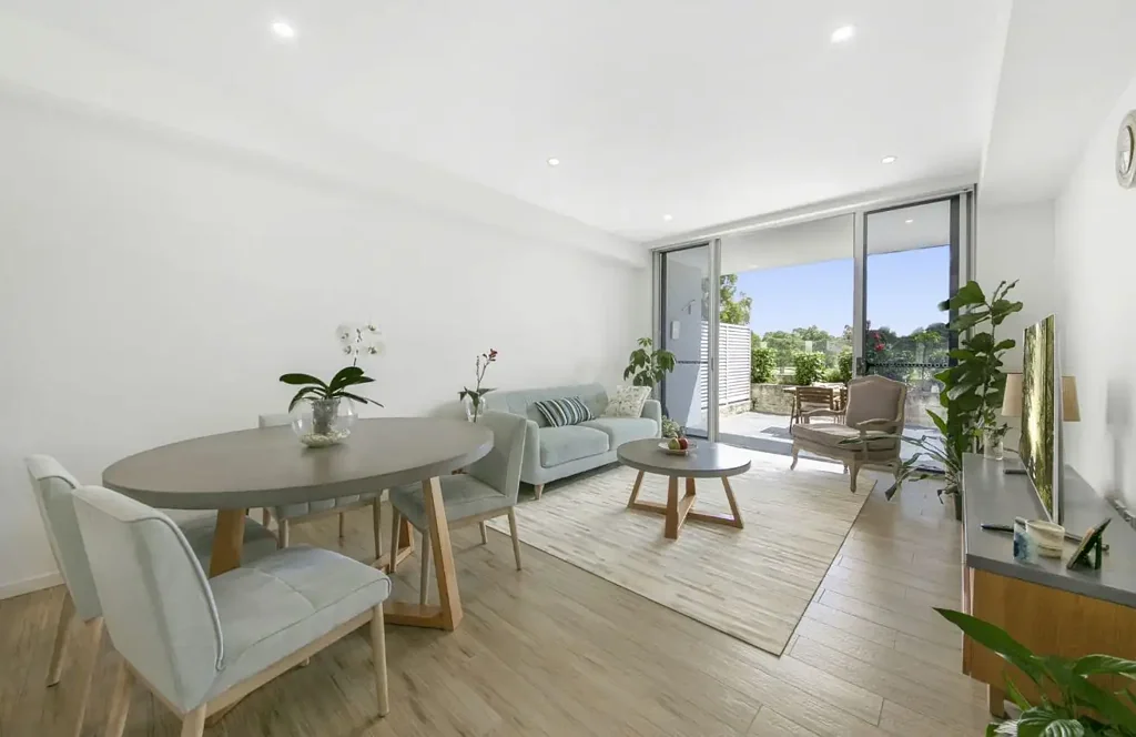 Spacious open plan living with stunning golf course views