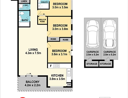 401/38-42 Chamberlain Street, Campbelltown, Macarthur Region, 3 Bedrooms, 2 Bathrooms, Apartment