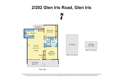2/202 Glen Iris Road, Glen Iris, VIC 3146, 2房, 2浴, Apartment