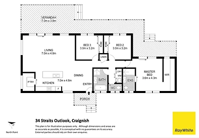 34 Straits Outlook, Craignish, QLD 4655, 3房, 2浴, House