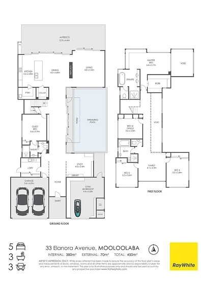 33 Elanora Avenue, Mooloolaba, QLD 4557, 5 રૂમ, 3 બાથરૂમ, House