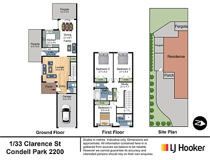 1/33 Clarence Street, Condell Park, South Western Suburbs, 3 غرف, 2 حمامات, Apartment