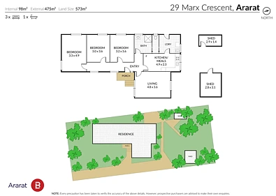 29 Marx Crescent, Ararat, VIC 3377, 3 slaapkamers, 1 badkamers, House