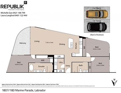 1807/180 Marine Parade, Labrador, Gold Coast, 3房, 2浴, Apartment