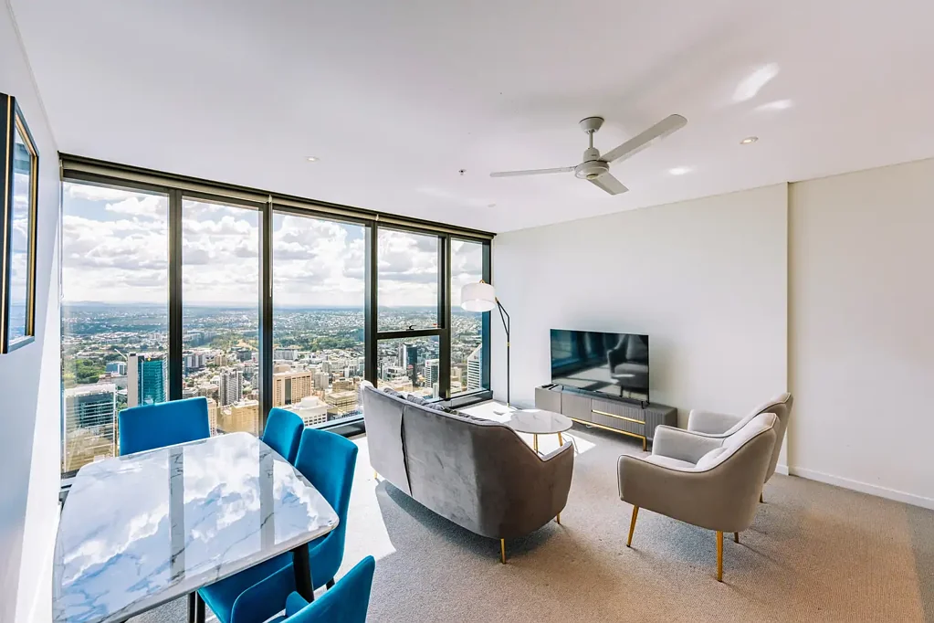 Brisbane City 2غرفة نوم 2 BED + STUDY (Can be a proper 3rd bedroom) Spectacular Level 78 Residence with Stunning River & City Views