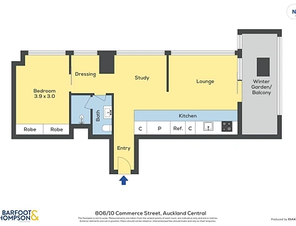 806/10 Commerce Street, Auckland Central, Auckland City, 1房, 1浴, 整租公寓