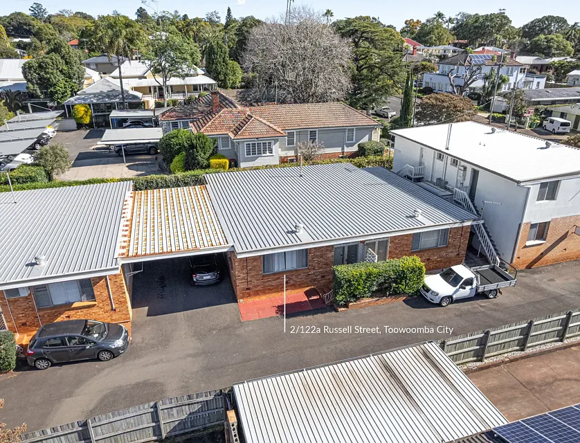 2/122A Russell Street, Toowoomba City, Toowoomba, 2 침실, 1 욕실, Unit