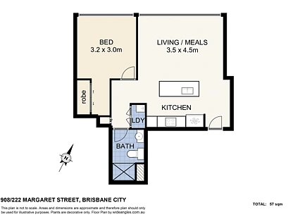 908/222 Margaret Street, Brisbane City, Brisbane - Inner City Region, 1房, 1浴, Apartment