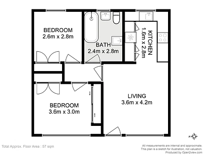 9/127a Hopkins Street, Moonah, Hobart, 2部屋, 1バスルーム, Apartment