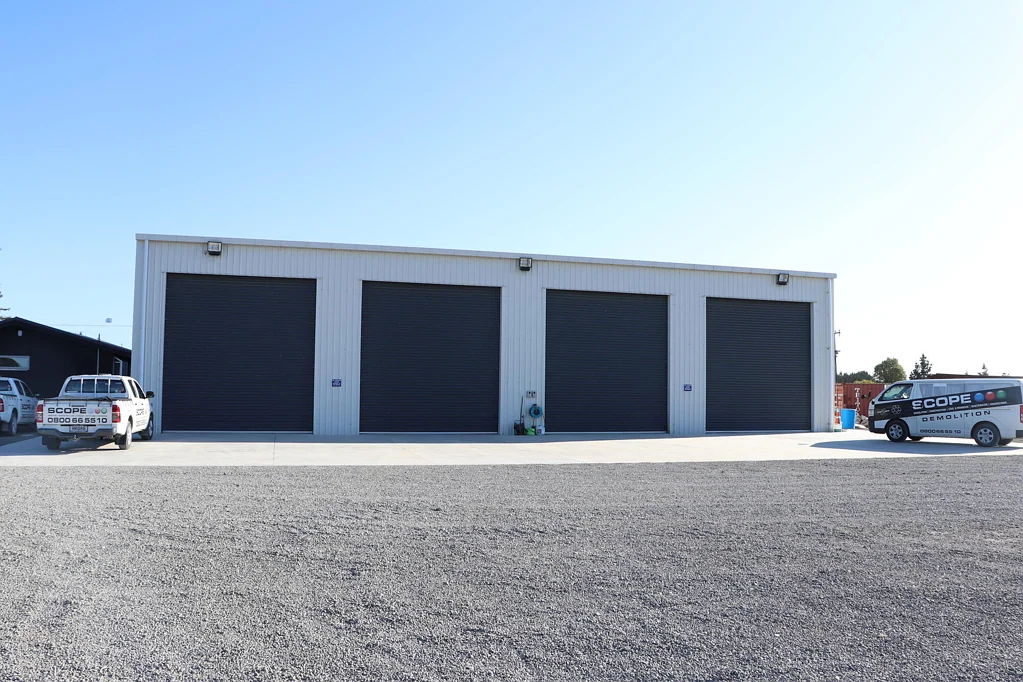 Rangiora  You call it - warehouse or workshop with yard?