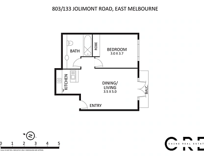 803/133 Jolimont Road, East Melbourne, Melbourne CBD, 1 રૂમ, 1 બાથરૂમ, Apartment