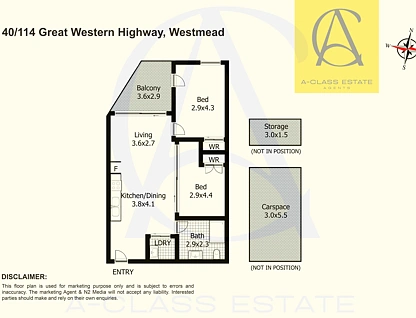 40/114 Great Western Highway, Westmead, Parramatta (Northwest suburbs), 2 ห้องนอน, 1 ห้องน้ำ, Apartment