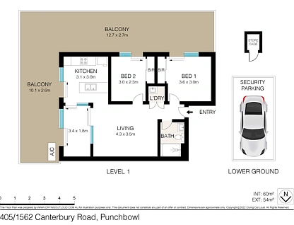 405/1562 Canterbury Road, Punchbowl, South Western Suburbs, 2 Schlafzimmer, 1 Badezimmer, Apartment