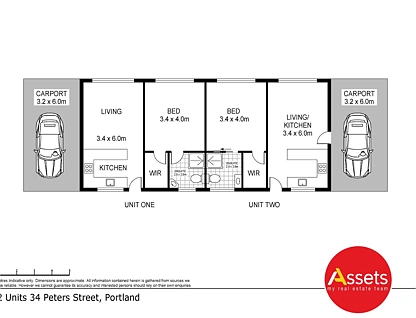 1 & 2/34 Peter Street, Portland, Portland and Glenelg Shire, 2 chambres, 2 salles de bain, Unit